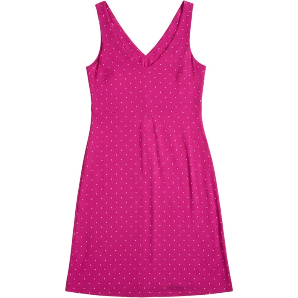 LOFT Petites Pink Polka Dot V-Neck Criss-Cross Back Summer Dress MP NEW